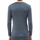 AS 男圓領發熱衣 藍