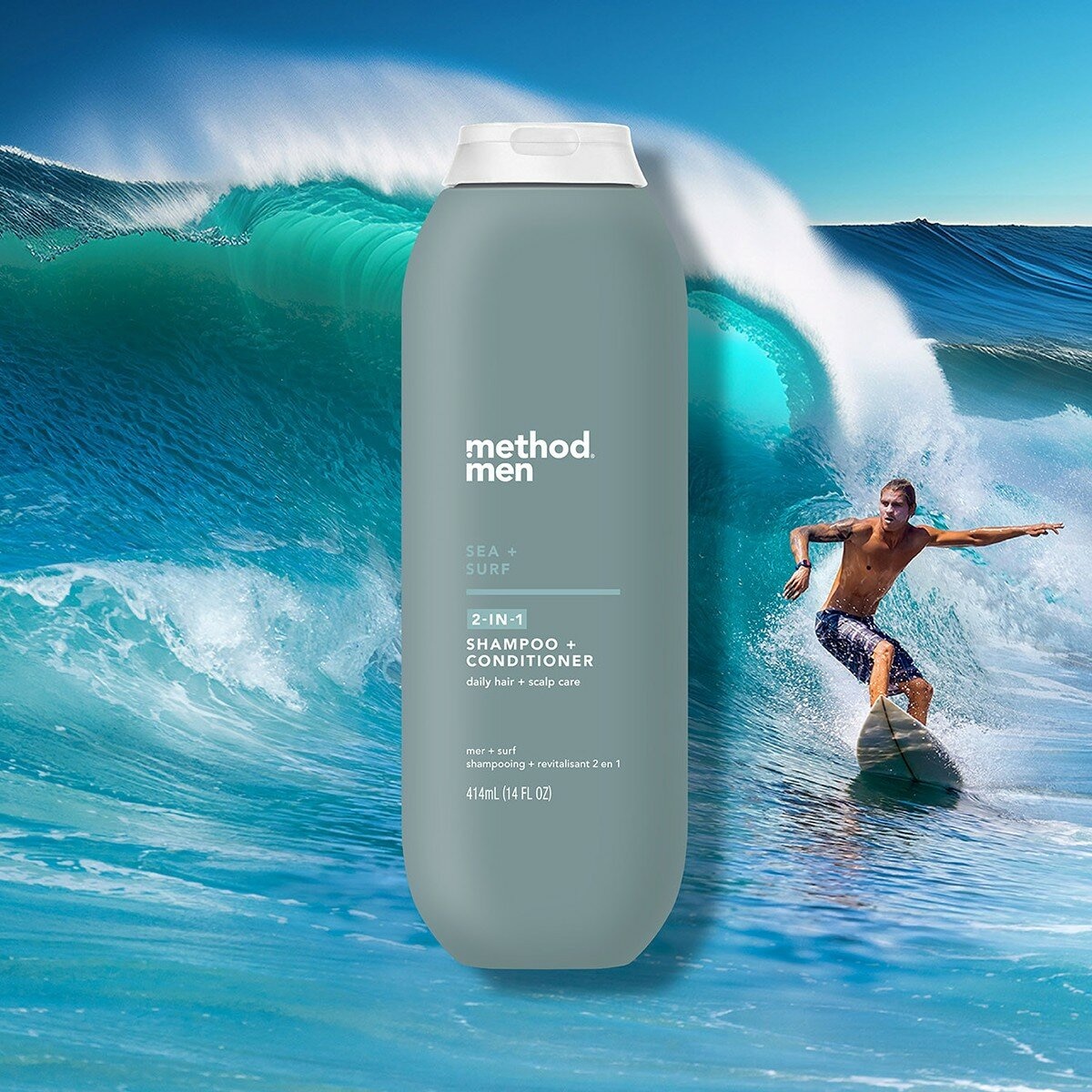 美則 男仕洗髮露 海洋衝浪 414毫升 X 3入