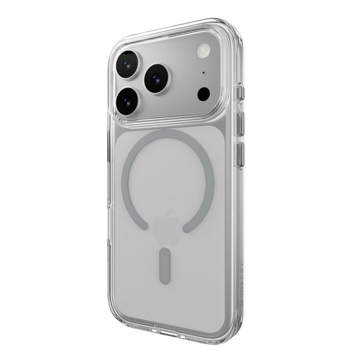 MAGEASY Bright M 不發黃軍規磁吸透明殼 iPhone 17 Pro(迷霧磁圈) + 鏡頭保護貼Lenz鈦合金(鈦白) + Vetro 9H 鋼化玻璃保護膜