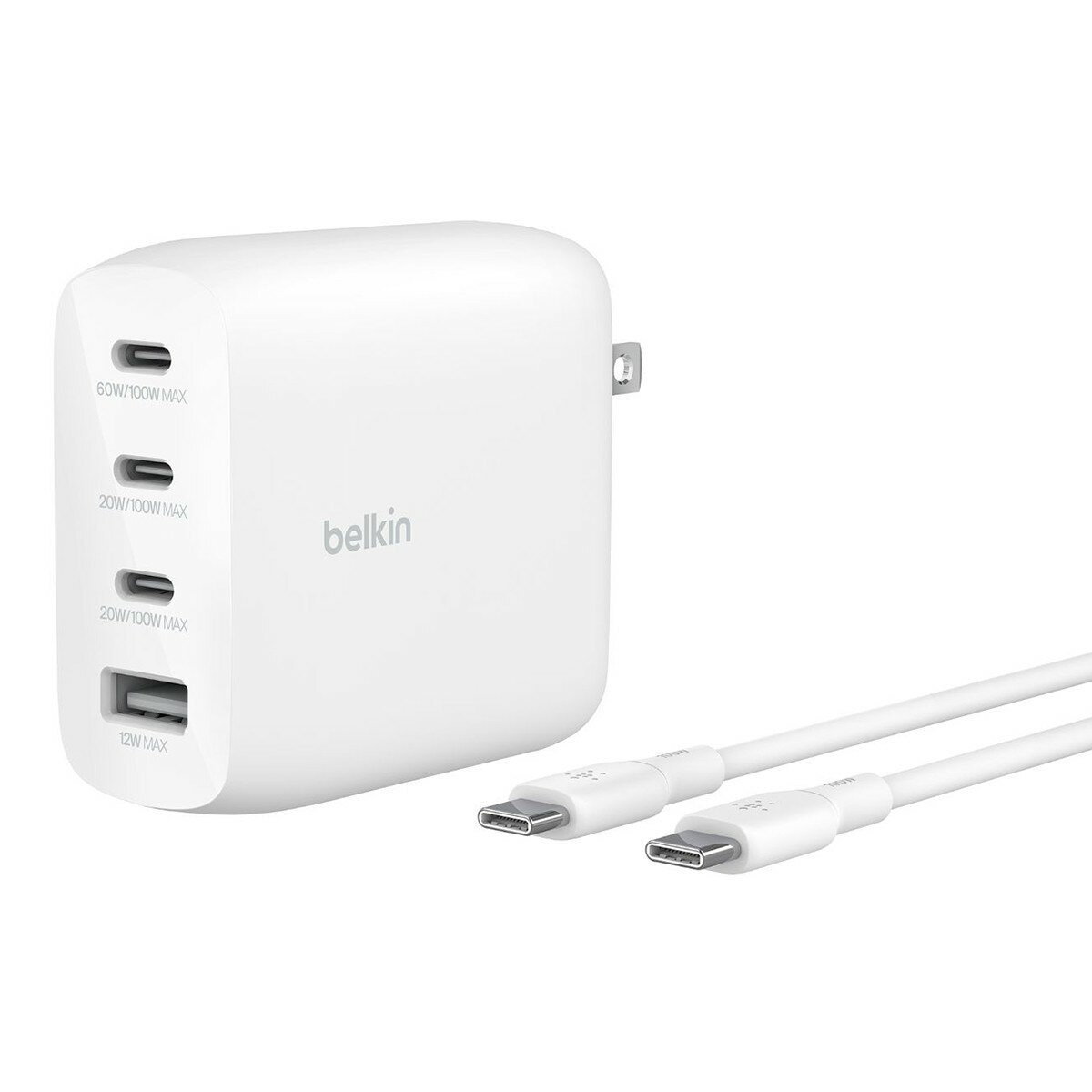 Belkin BoostCharge Pro 氮化鎵 112W 4孔充電器 (USB-C X 3 + USB-A X 1)