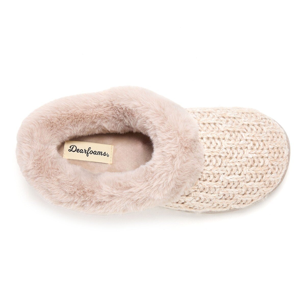 Dearfoams 女保暖休閒鞋 米