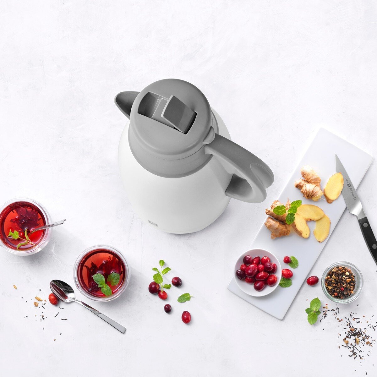 Zwilling 德國雙人 不鏽鋼真空保溫壼 1.5公升 白