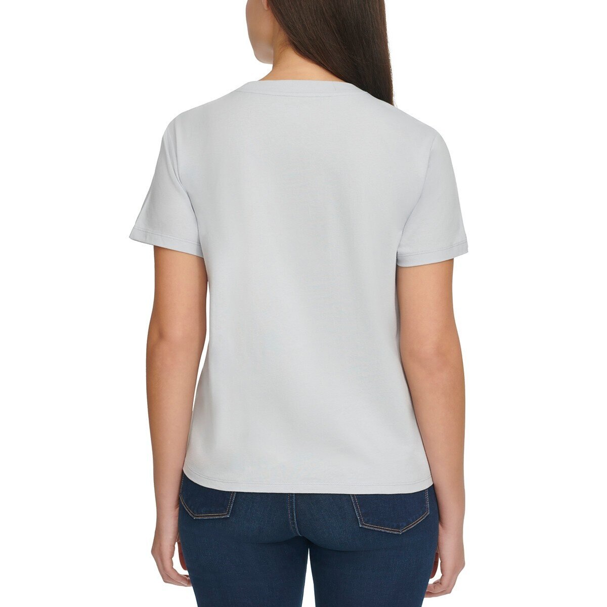 Calvin Klein Jeans 女短袖圓領上衣 淺藍