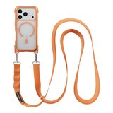 MAGEASY Odyssey Strap M 超軍規防摔掛繩手機殼 iPhone 17 Pro(珊瑚/魅力橘) + 鏡頭保護貼Lenz(迷霧) + Vetro 9H 鋼化玻璃保護膜