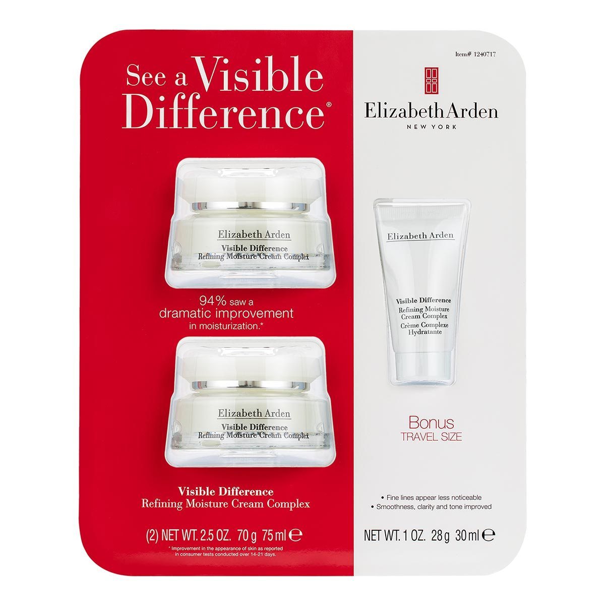 Elizabeth Arden 臉部保濕面霜(附旅行組) 75毫升 X 2入 + 旅行罐 30毫升