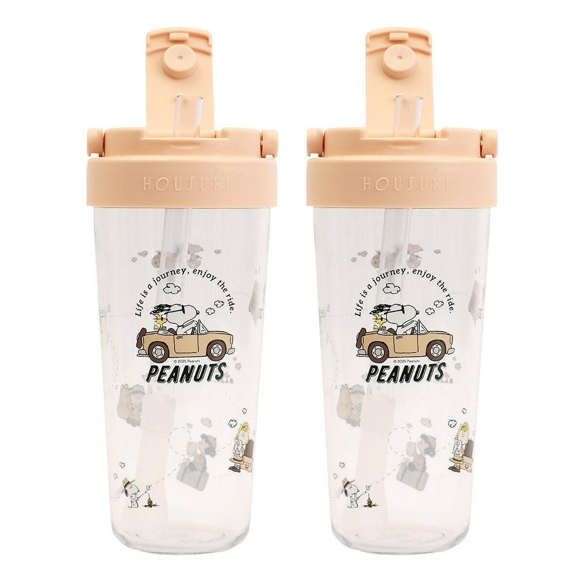 HOUSUXI 舒希 Peanuts Tritan 輕透舒吸杯 760毫升 X 2件組 HOUSUXI 舒希 Peanuts Tritan 輕透舒吸杯 760毫升 X 2件組