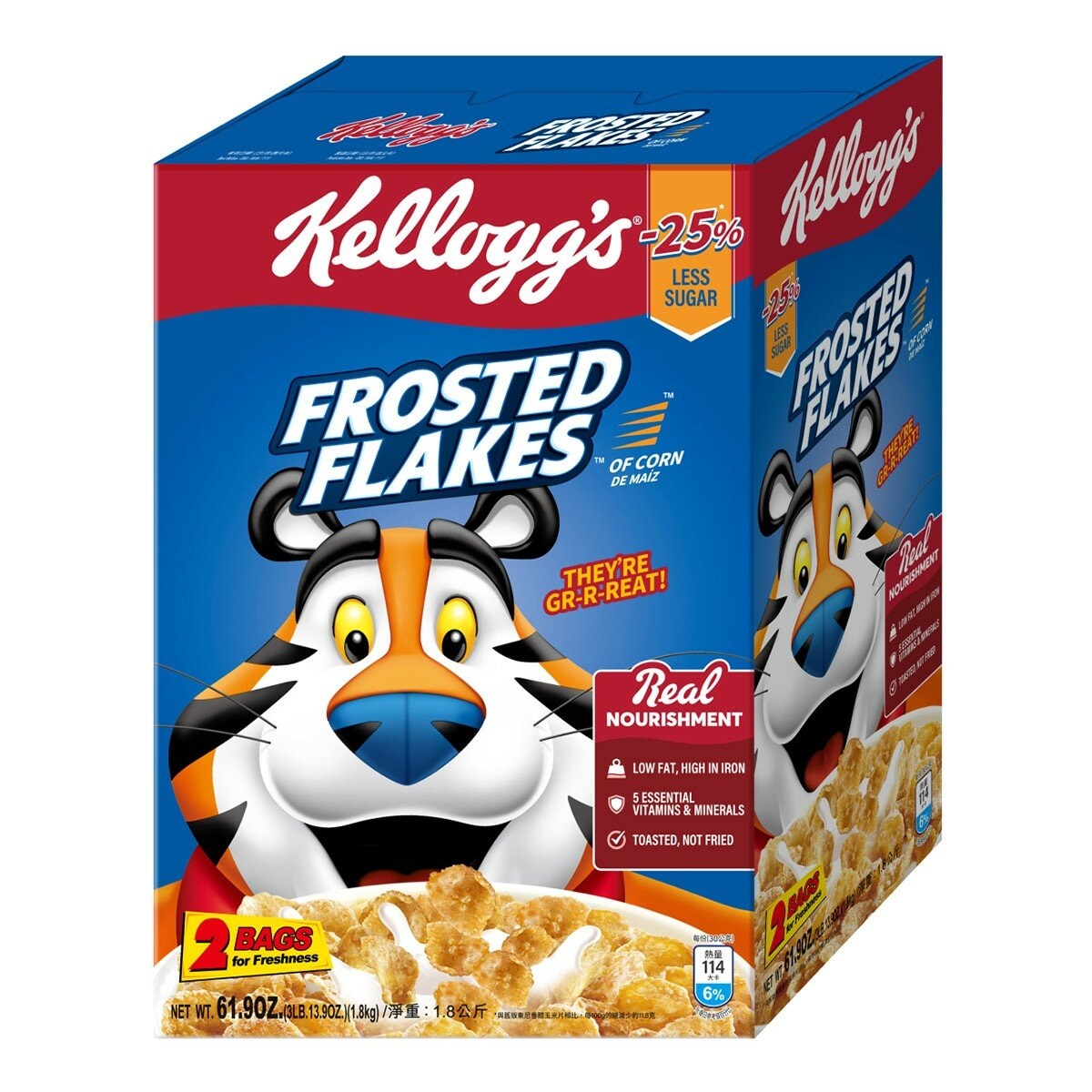 家樂氏 減糖玉米片 900公克 X 2入