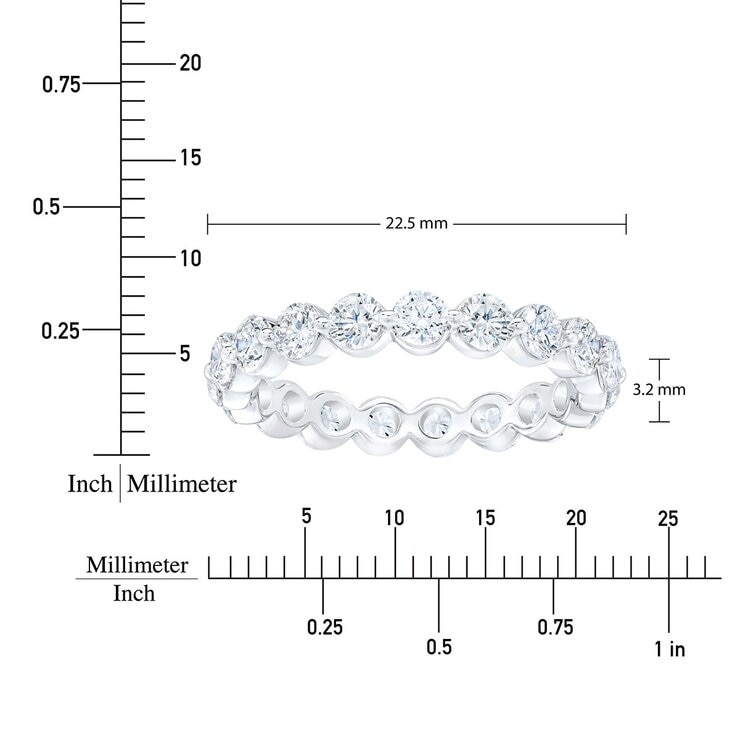 2.00 克拉 14K白K金 圓形鑽石戒指 VS2/G