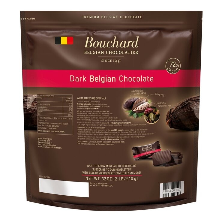 Bouchard 72% 黑巧克力 910公克