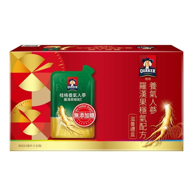 桂格 養氣人蔘 羅漢果穩氣配方滋補液 65毫升 X 32包