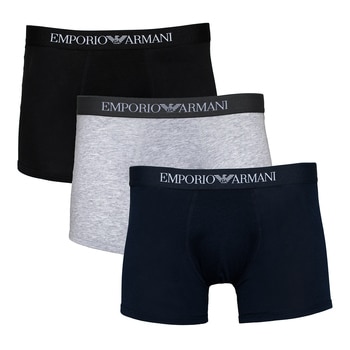 Emporio Armani 男四角內褲三件組 藍/灰/黑 S Emporio Armani 男四角內褲三件組 藍/灰/黑 S