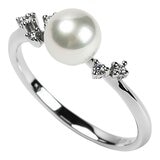 Tokyo Pearl 18K白K金 6.0公釐 - 6.5公釐 Akoya 珍珠戒指