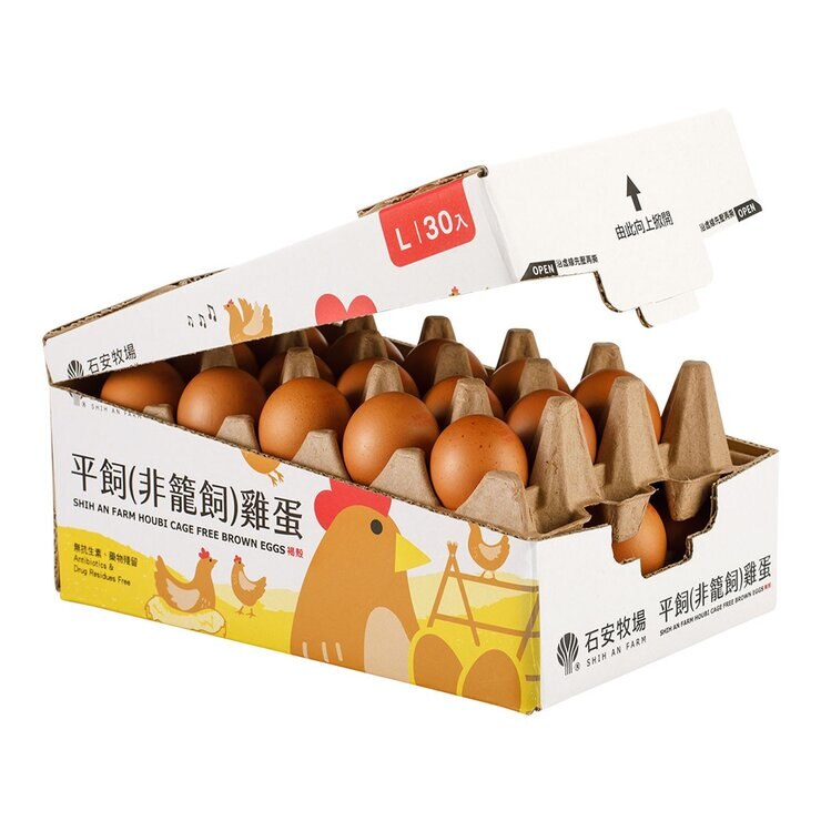 後壁牧場 冷藏平飼雞蛋 L 規格 30顆入