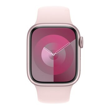 Apple Watch S9 (GPS + 行動網路) 45公釐 粉紅色鋁金屬錶殼 淡粉色運動型錶帶