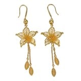 24K黃金耳環 精品花絲 240厘