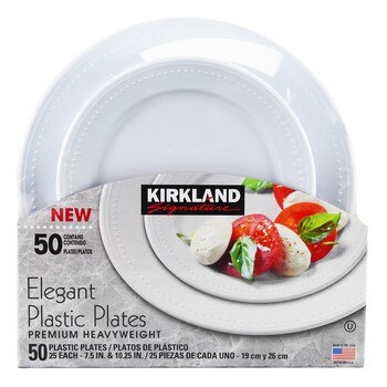 Kirkland Signature 科克蘭 塑膠餐盤 50入