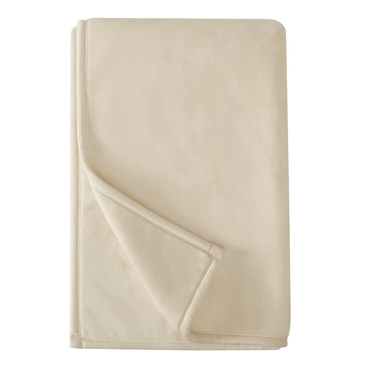 法蘭絨舒適毯 152公分 X 178公分 米白 法蘭絨舒適毯 152公分 X 178公分 米白