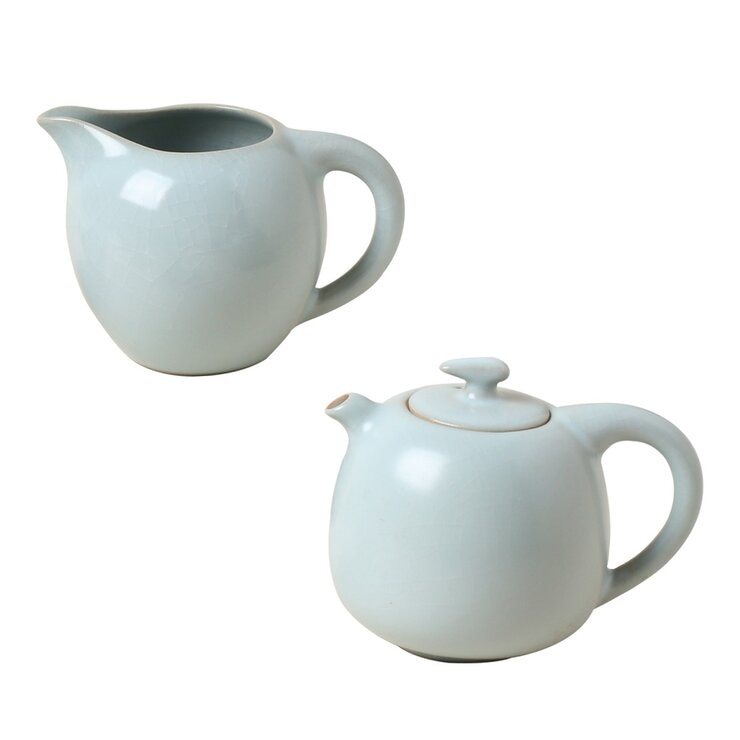 陸寶 汝窯錦珠壺茶組 9件組