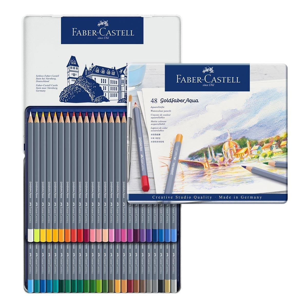 Faber Castell 輝柏goldfaber 水性色鉛筆48色 Costco 好市多