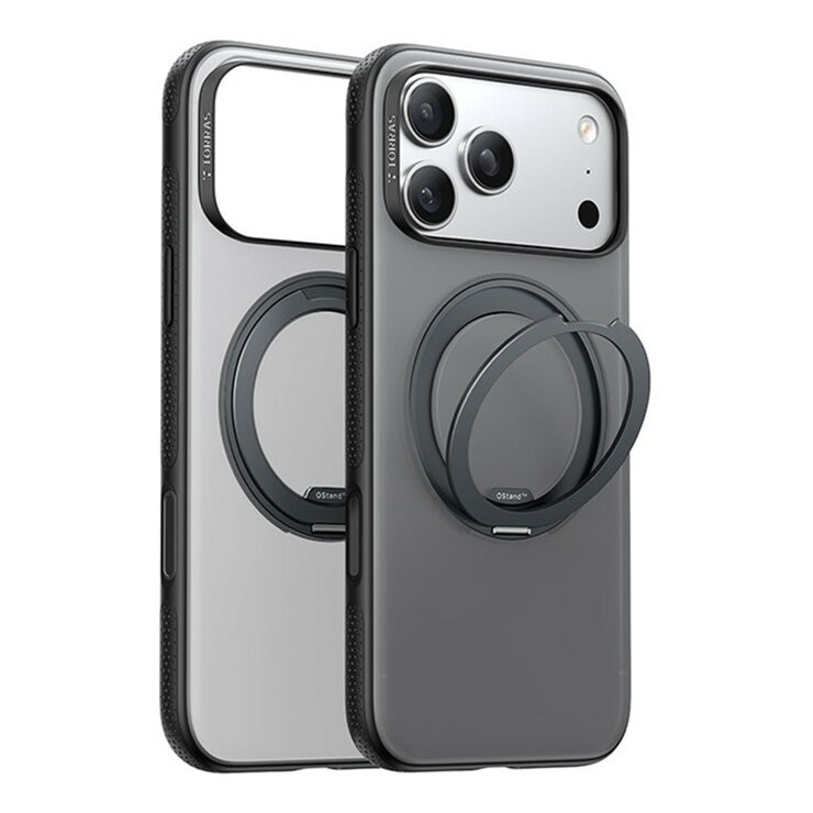Torras Ostand R Fitness 磁吸360度旋轉支架防摔手機殼 iPhone 17 Pro 霧面黑 + Insta II Master 高清滿版螢幕鋼化玻璃保護貼 Torras Ostand R Fitness 磁吸360度旋轉支架防摔手機殼 iPhone 17 Pro 霧面黑 + Insta II Master 高清滿版螢幕鋼化玻璃保護貼