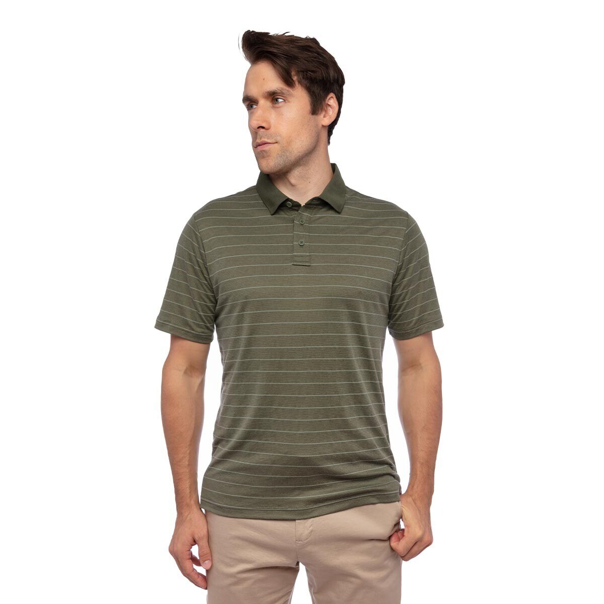 Glacier 男短袖Polo衫 橄欖