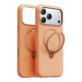 Torras Ostand Spin Silicone Magnetic 相機按鍵旋轉支架矽膠防摔手機殼 iPhone 17系列 + Insta II Master 高清滿版螢幕鋼化玻璃保護貼