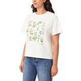 Scotch & Soda 女圓領短袖上衣 白底花紋