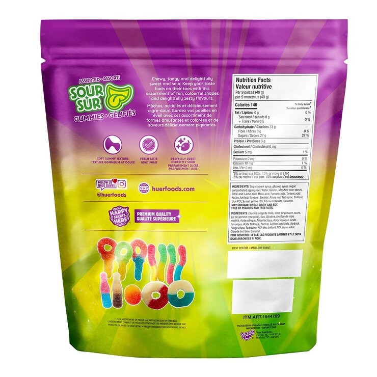Huer Foods Assorted Sour Taste Gummy 1.2 kg
