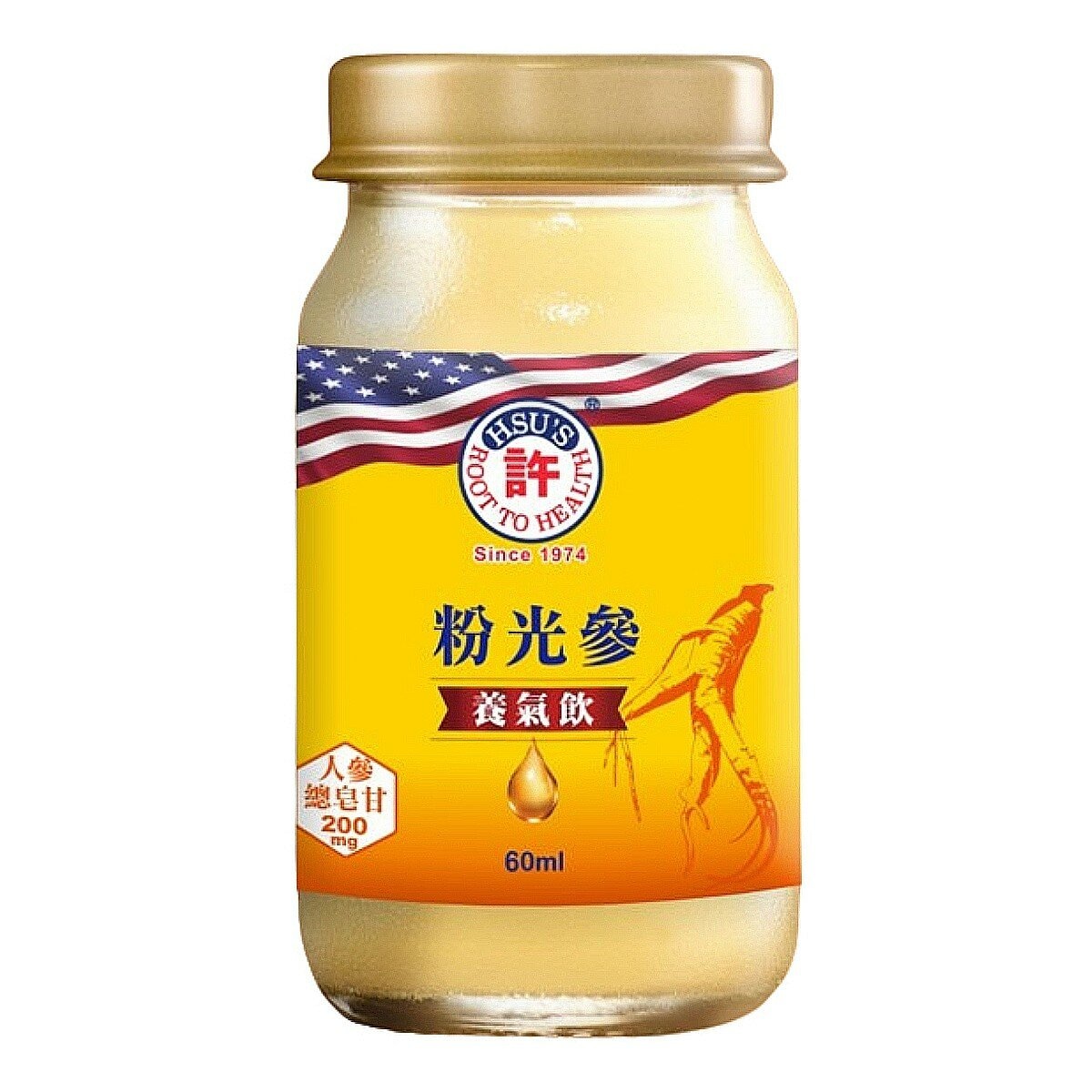 美國許氏粉光參養氣飲 60毫升 X 48入 美國許氏粉光參養氣飲 60毫升 X 48入