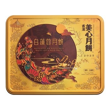 香港美心 雙黃白蓮蓉月餅 185公克 X 4入 X 1盒