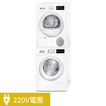 BOSCH 7公斤滾筒洗衣機WAT28400TC + BOSCH 9公斤冷凝式乾衣機WTG86402TC