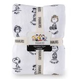Peanuts 經典卡通舒適毯 152公分 X 177公分 白