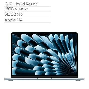 Apple 13吋 MacBook Air 搭配 Apple M4 晶片 10 核心 CPU 10 核心 GPU 16GB 512GB SSD