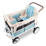 Wonderfold VW4 福斯聯名款四人座推車 附防水地墊及折疊購物籃 邦迪藍