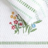 Town & Country 純棉刺繡多用布 4入 43公分 X 71公分 野花