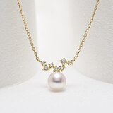 Tokyo Pearl 0.09克拉 18K黃K金 5.5公釐 - 6.0公釐 南海白珍珠項鍊