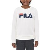 Fila 兒童圓領刷毛長袖上衣 米白