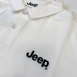 Jeep 男短袖Polo衫 白