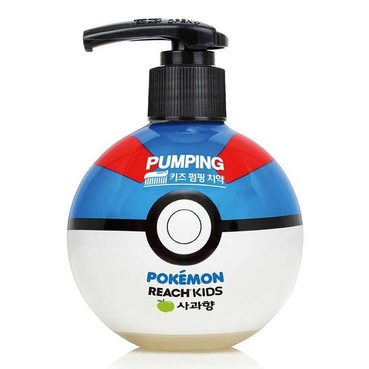 麗奇 寶可夢按壓式兒童牙膏組 250公克 X 2入(草莓 & 蘋果)