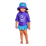 UV Skinz 兒童泳衣 三件組 紫色 5歲