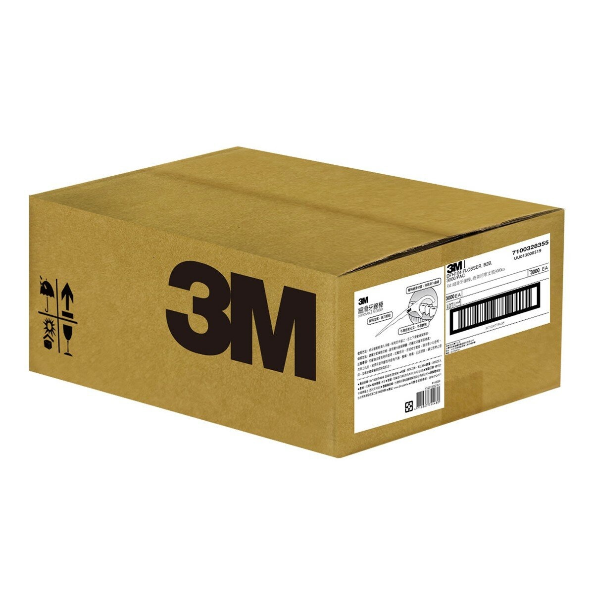 3M 單線牙線棒單支包 3000 支