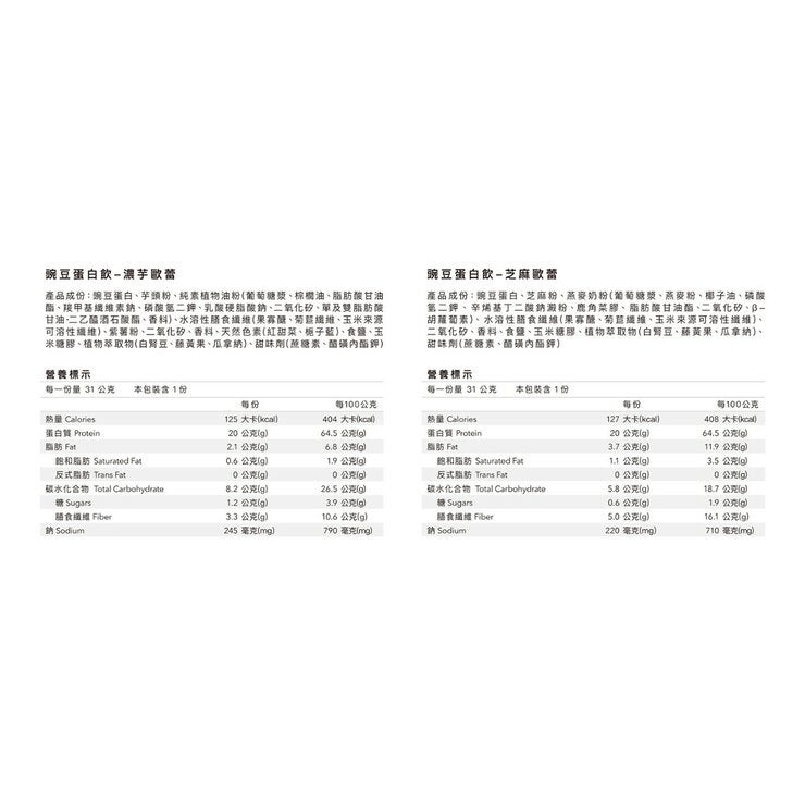 Body Goals 豌豆蛋白飲組合 31公克 X 60入 (芝麻歐蕾 / 濃郁歐蕾) Body Goals 豌豆蛋白飲組合 31公克 X 60入 (芝麻歐蕾 / 濃郁歐蕾)