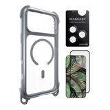 MAGEASY Odyssey Strap M 超軍規防摔掛繩手機殼 iPhone 17 Pro Max(迷霧/高冷灰) + 鏡頭保護貼Lenz 鈦合金(午夜鈦) + Vetro 9H 鋼化玻璃保護膜 MAGEASY Odyssey Strap M 超軍規防摔掛繩手機殼 iPhone 17 Pro Max(迷霧/高冷灰) + 鏡頭保護貼Lenz 鈦合金(午夜鈦) + Vetro 9H 鋼化玻璃保護膜