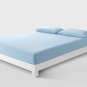 Don Home 涼感素色雙人床包枕套 3件組 152公分 X 190公分