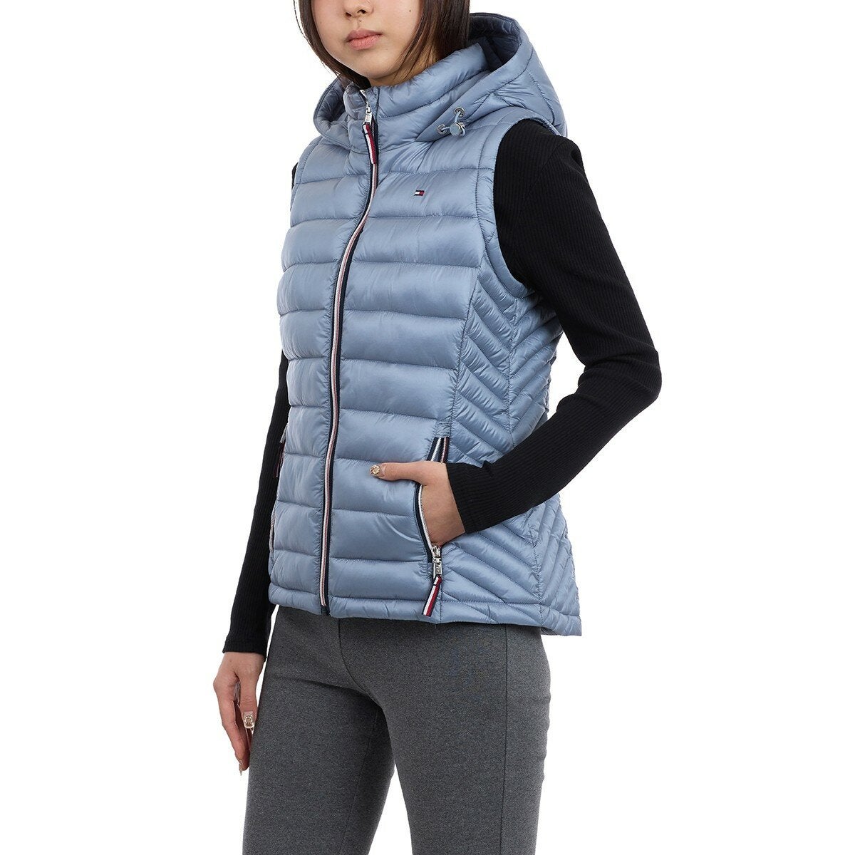Tommy Hilfiger 女連帽背心 藍 Tommy Hilfiger 女連帽背心 藍