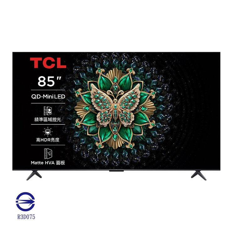 TCL 85吋 4K Mini LED Google TV 量子智能液晶顯示器 不含視訊盒 85C6K TCL 85吋 4K Mini LED Google TV 量子智能液晶顯示器 不含視訊盒 85C6K