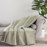 Berkshire 織紋柔軟舒適毯 152公分 X 177公分 綠