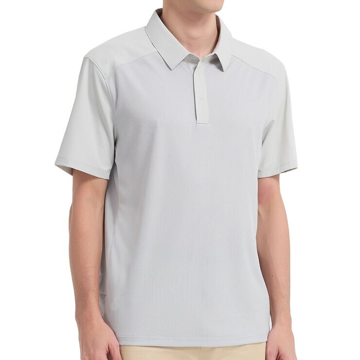 Brush Finch 男短袖Polo衫 灰