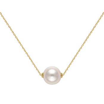 Tokyo Pearl 18K黃K金 8.5公釐 - 9.0公釐 Akoya珍珠項鍊