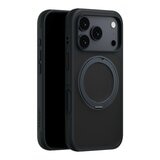 MAGEASY MagStand 360 M 磁吸旋轉支架防摔手機殼 iPhone 17 Pro(午夜) + 鏡頭保護貼Lenz(白色) + Vetro 9H 鋼化玻璃保護膜